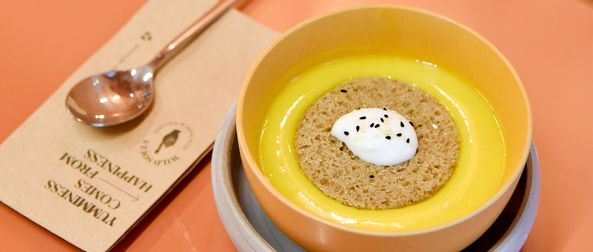 Pumpkin Soup with Tahini Linseeds