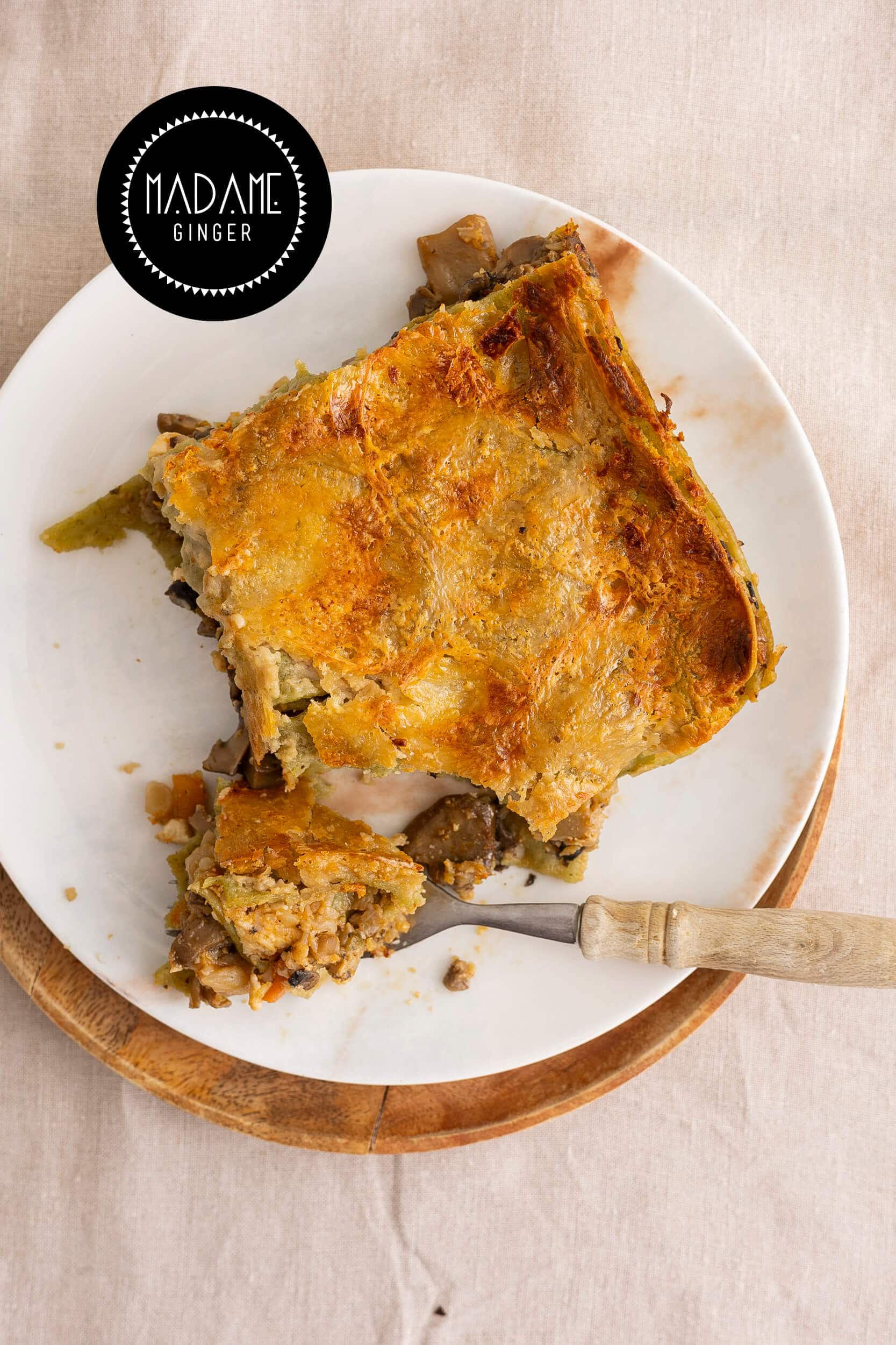 Lasagna with Vegetables & Cashew Bechamel Sauce